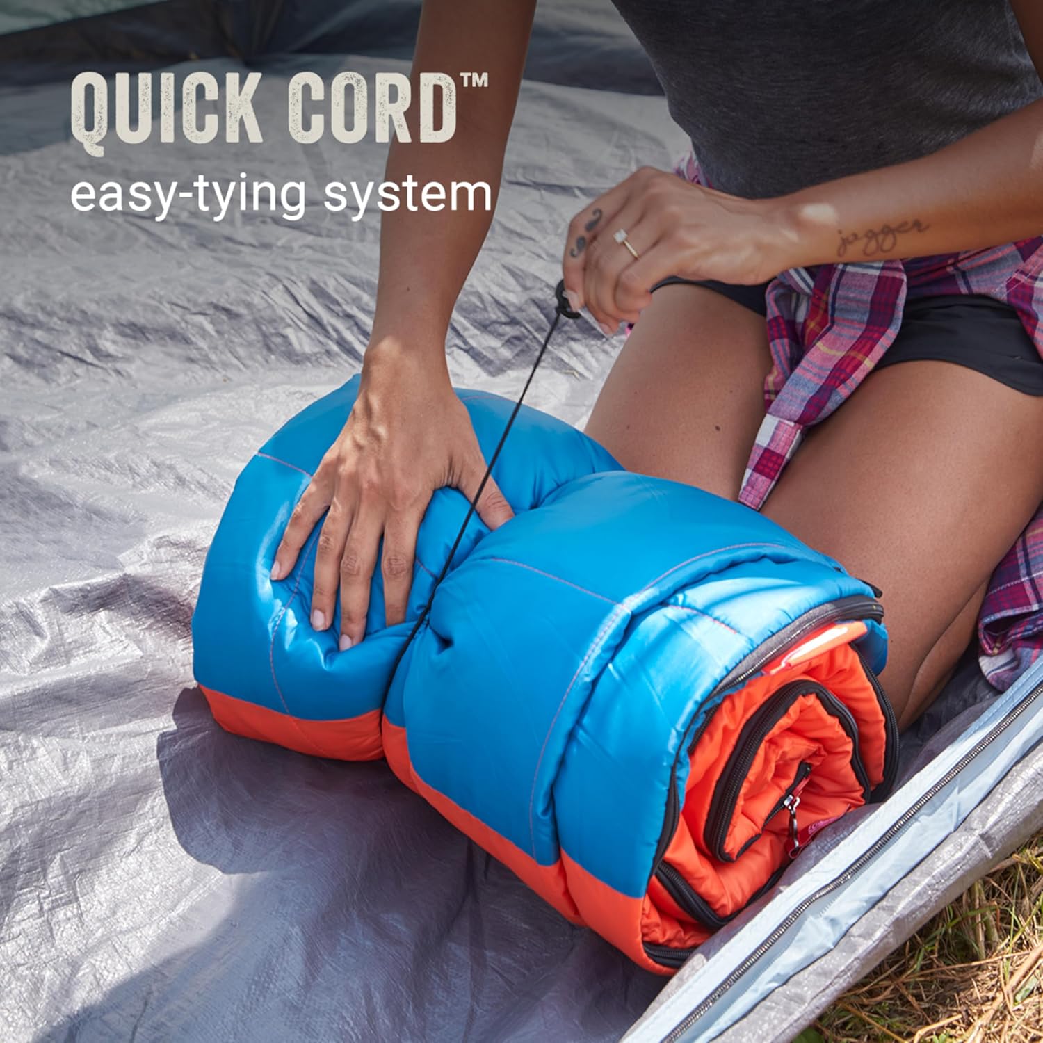 Coleman Kompact Cool-Weather Sleeping Bag, 20°F/30°F/40°F Adult Sleeping Bag with Heat Retention, Stuff Sack, & Snag-Free Zipper