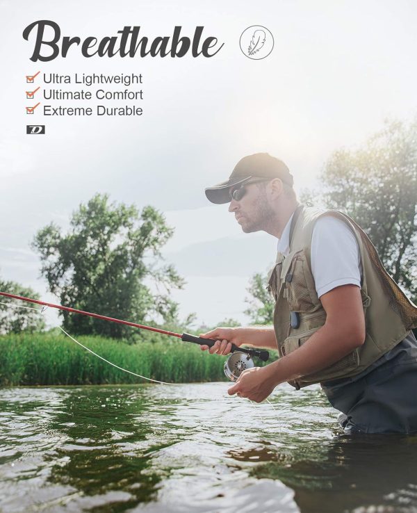 Dark Lightning Breathable Insulated Chest Waders, Perfect for 4 Seasons Fly Fishing Stocking Foot Waders for Men and Women
